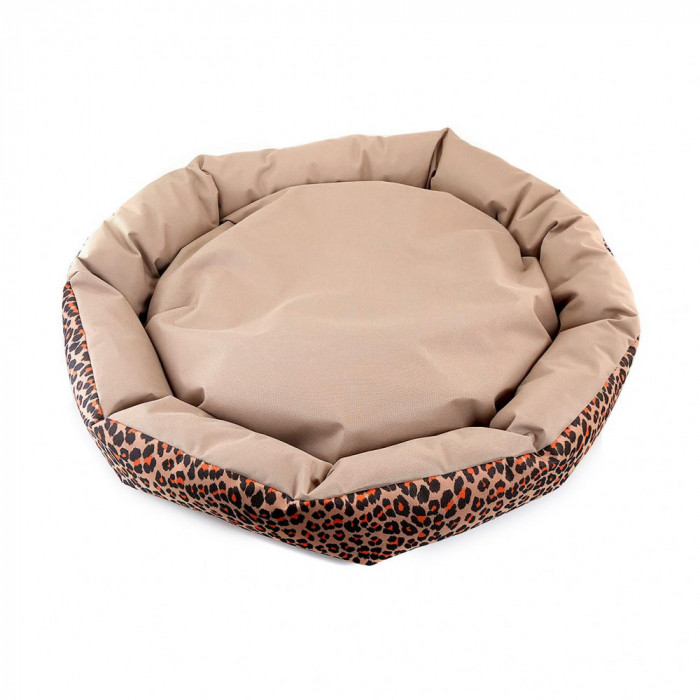 Culcus din material impermeabil pentru caine pisica, model Animal Print, 77 cm