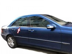 Set de 4 ornamente chedere/geamuri crom pentru Mercedes C-Class W203 din 2000-2007