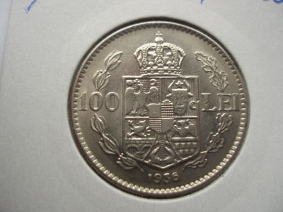 ROMANIA - 100 lei 1936 AUNC , CAROL II, L13.43 foto