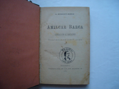 Amilcar Barca - G. Bengescu-Dabija / Incercari critice - H. Sanielevici foto