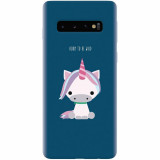Husa silicon pentru Samsung Galaxy S10, Horn To Be Wild Cute Unicorn