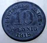 7.945 GERMANIA WWI 10 PFENNIG 1918 ZINC