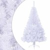 VidaXL Jumătate pom Crăciun artificial cu suport, alb, 150 cm, PVC