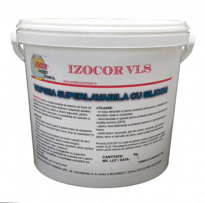 Vopsea lavabila siliconica pentru exterior IZOCOR VLS - 25 kg foto