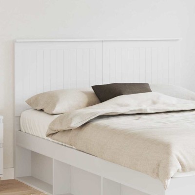 vidaXL Tăblie cap cu headboard Alb 140 cm Lemn compozit 887758 foto