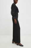 Cumpara ieftin Answear Lab pantaloni femei, culoarea negru, lat, high waist