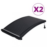 vidaXL Panou solar de &icirc;ncălzire de piscină, 2 buc., 110x65 cm, curbat