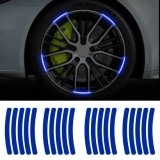 Set 20 bucati Elemente Reflectorizante &quot;Wheel Arch&quot; pentru autoturisme, biciclete, motociclete, atv-uri, scutere, culoare Albastra, AVEX