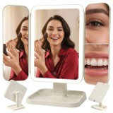Oglinda cosmetica LED Soulima, pliabila, cu marire, tip Hollywood