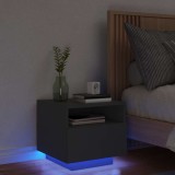 Cumpara ieftin Noptieră cu lumini LED, negru, 40x39x37 cm