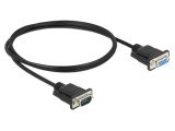 Cablu DELOCK D-Sub 9 pini 1m negru soclu și mufă PVC cod 86578