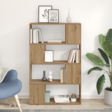 vidaXL Bibliotecă Stejar artizanal Lemn prelucrat 80 x 24 x 124 cm