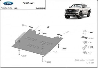 Scut metalic reductor Ford Ranger 2023-prezent foto