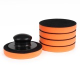 Set bureti pentru ceruire si lustruire auto 125 mm, 5 bucati, cu suport Velcro, reutilizabili, pentru caroserie si interior, AMiO