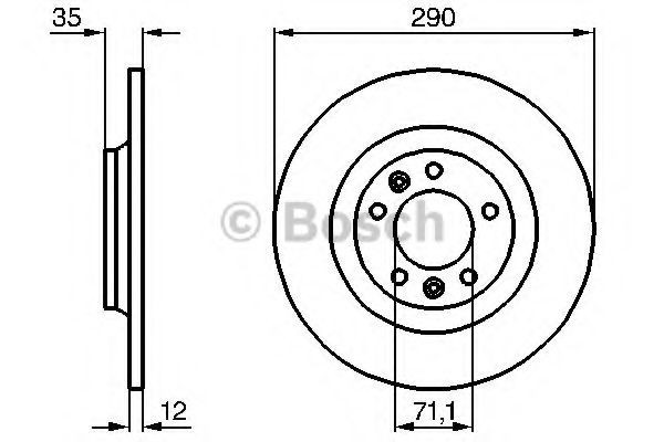 Disc frana PEUGEOT 407 (6D) (2004 - 2016) BOSCH 0 986 479 B86