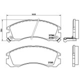 Placute frana Citroen C-Crosser Enterprise (Vu ; Mitsubishi Eclipse I (D2 A), Galant 7 (E5 A, Galant 7 Sedan (E5 A, Galant 8 (Ea), Galant 8 Estate (E, BREMBO