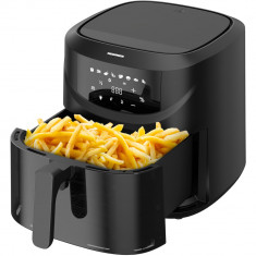 Friteuza cu aer cald Heinner Spacefry HAF-B8BK2000, 2000 W, 7.6 L, 8 programe, Touch Control, Temperatura reglabila, Negru