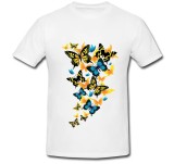 Cumpara ieftin Tricou &quot; Yellow and blue butterfly &quot;