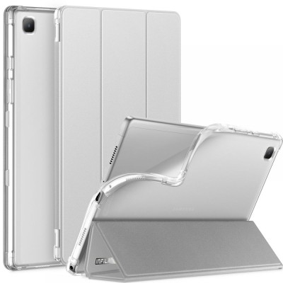 Husa Tableta TPU INFILAND SMART STAND pentru Samsung Galaxy Tab A7 10.4 (2020), Argintie foto