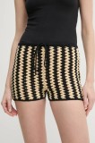 By Malene Birger pantaloni scurti din bumbac DOR femei, culoarea negru, modelator, high waist, 103073
