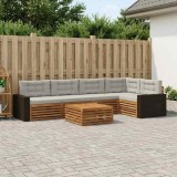 vidaXL Set de canapele de exterior 6 pcs Natural și gri deschis 3383394