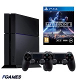 Consola Sony Playstation 4 Ps4 1tb + Doua Controllere + Star Wars Battlefront Ii PlayStation 4, Second-Hand