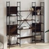 Gossi biblioteca, stejar maro, 155,5x24x166,5 cm, lemn prelucrat
