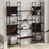Gossi biblioteca, stejar maro, 155,5x24x166,5 cm, lemn prelucrat