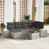 Cumpara ieftin Set de canapele pentru grădină 7 pcs Gri deschis Rattan poli