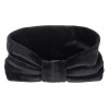 Bentiță de Păr Damă, Lată, Catifelată, Negru, Nod, 12cm, Oem