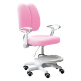 Cumpara ieftin Scaun birou reglabil cu suport picioare si curele roz alb Anais 58x55x102 cm