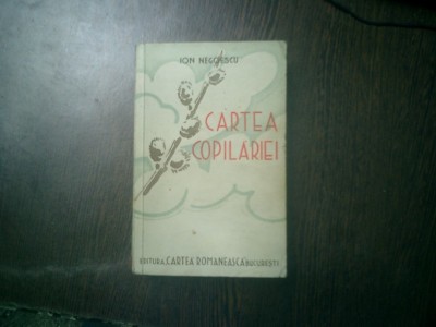 Cartea copilariei - Ion Negoescu foto