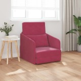 VidaXL Canapea Pat 2 &icirc;n 1 Bordo 65x80x83 cm Catifea