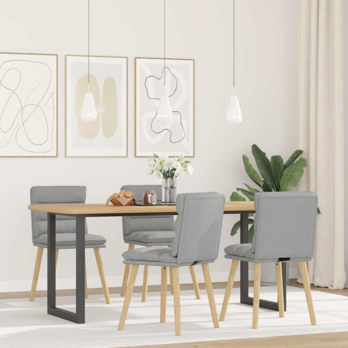 vidaXL Scaune de sufragerie 4 buc țesătură gri nor 3315402