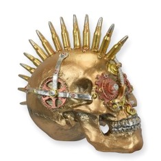 Statueta STEAMPUNK cu un craniu Mohawk SP-19