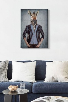 Tablou Canvas Zebra, Multicolor, 70 x 50 cm foto