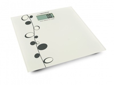 Cantar de baie Esperanza zumba, afisaj LCD, indicator baterie descarcata, 30 x 30 cm, alb foto