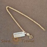 Cumpara ieftin Bratara impletita placata cu aur model clasic Guadalajara - 19 cm