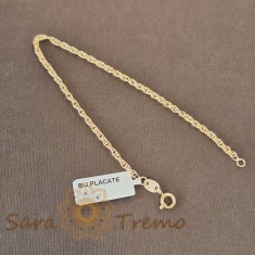 Bratara impletita placata cu aur model clasic Guadalajara - 19 cm foto