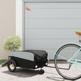 Remorca pentru biciclete, negru, 30 kg, fier GartenMobel Dekor, vidaXL