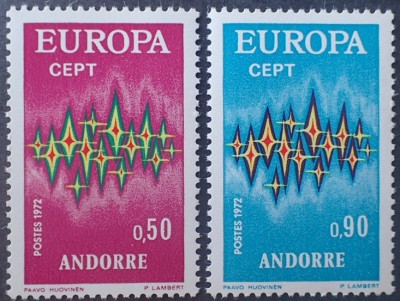 B0314 - Andora fr.1972 - Europa-cept 2v.neuzat,perfecta stare foto