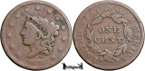 1837, 1 Cent - Liberty Head / Matron Head Modified - Statele Unite ale Americii, America de Nord
