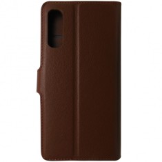 Husa tip carte cu stand Techsuit, aspect piele maro, pentru Samsung Galaxy A30s, A50 foto