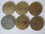 Lot 6 monede colectie:Romania,Serbia,Iugoslavia,Ucraina,Macedonia,vedeti foto, Europa, Cupru-Nichel, Circulata