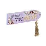 Decoratiune din lemn, 24x6.5 cm, Mesaj Mama, ATU-084006, Oem