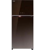 Frigider cu 2 usi Toshiba GR-RT820PGJ-PGB, 611 l, NoFrost, Compresor inverter, Clasa E, H 184 cm, Sticla maro