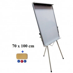 Flipchart magnetic cu rama aluminiu 70&amp;amp;#215;100 cm foto