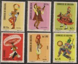 Lot de timbre cu costume populare, Nestampilat