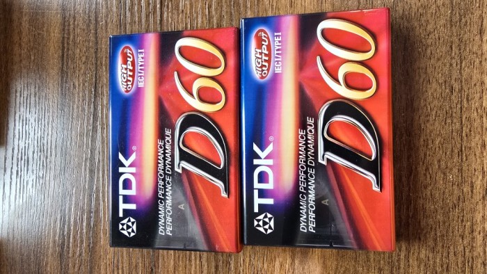 Lot 2 Casete Audio TDK D60 TYPE I Normal Bias Sigilate