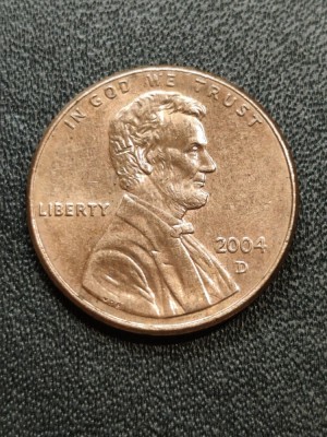 B 11 Moneda 1 Cent SUA 2004 D foto